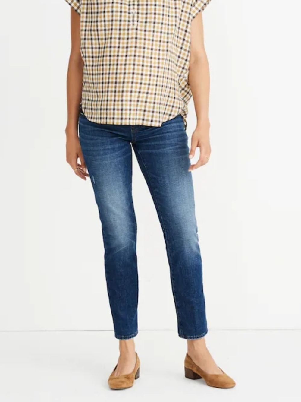 Madewell The Maternity Side-Panel Slim Boy Jean Adjustable Edition Size 28